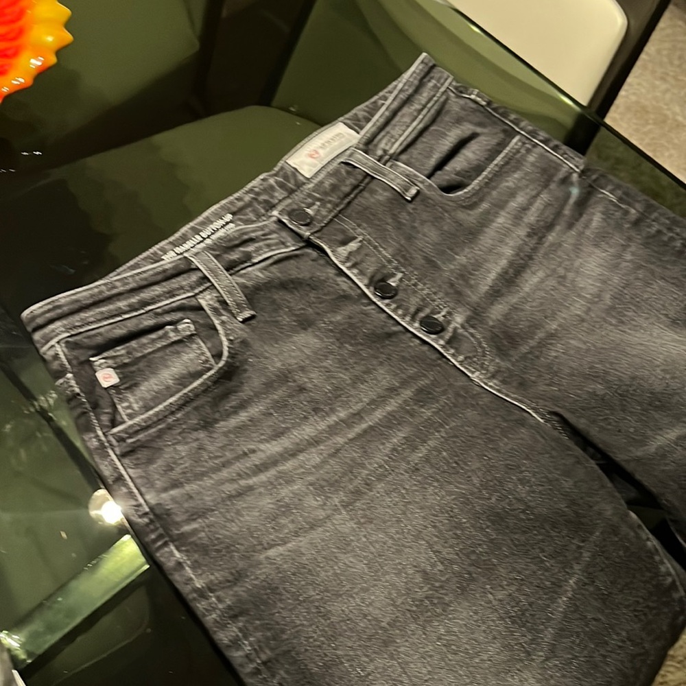 AG The Isabelle High-Rise Button-Up Straight Crop